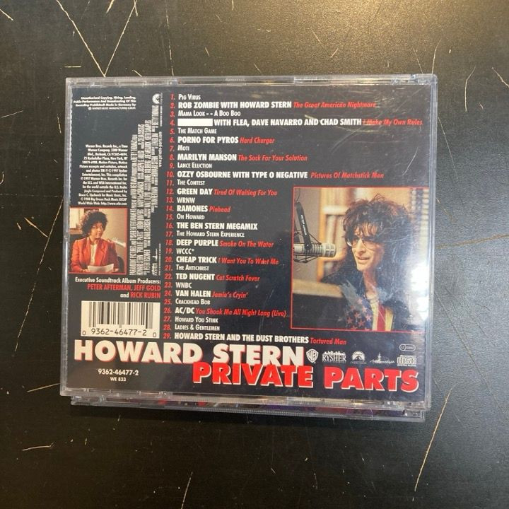 Howard Stern Private Parts - The Soundtrack CD (VG/VG+) -soundtrack-